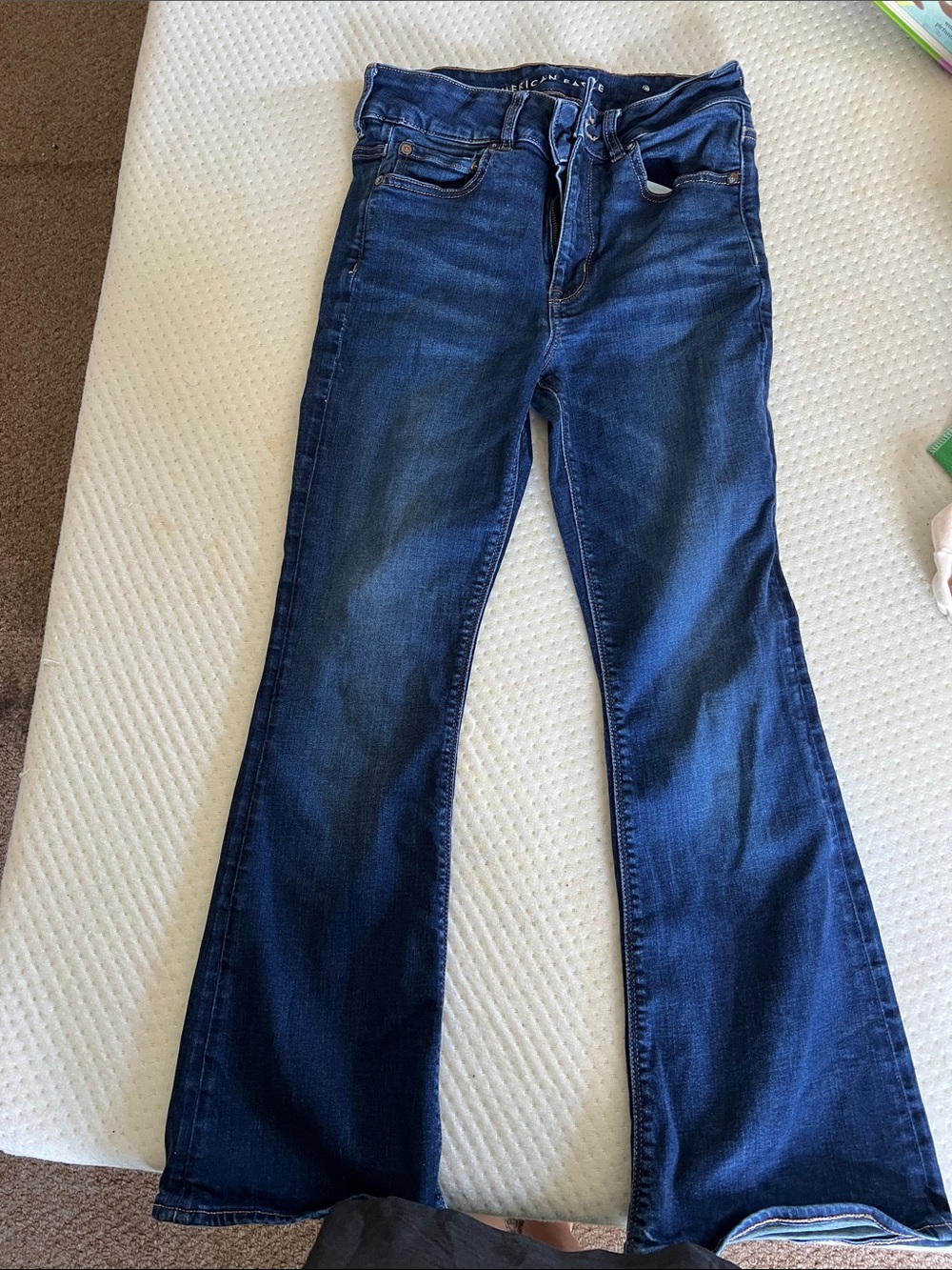 American Eagle Outfitters Dark Blue Flared Jeans